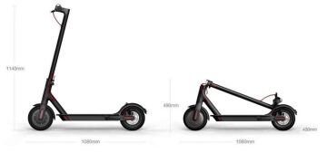 Citymate Plus 350Watt Elektrikli Scooter 8.5 inch Teker Bluetooth Siyah