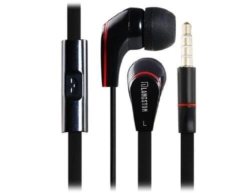Langston JM12 Mikrofonlu Kulak İçi Telefon Kulaklığı Düz Kablo - Siyah
