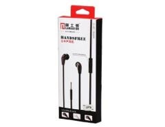 Langston JM12 Mikrofonlu Kulak İçi Telefon Kulaklığı Düz Kablo - Siyah