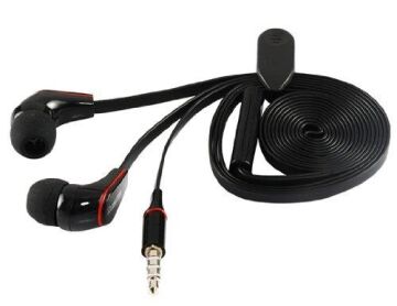Langston JM12 Mikrofonlu Kulak İçi Telefon Kulaklığı Düz Kablo - Siyah