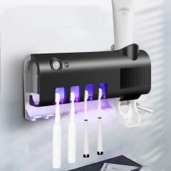 SUNUP OTOMATİK DİŞ MACUNU SIKICI UV STERİLİZASYONLU ÇOKLU FIRÇA TUTUCU (ŞARJLI VE SOLARLI)