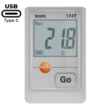 Testo 174T USB-C Girişli Mini Sıcaklık Kayıt Datalogger Cihazı | Beyaz