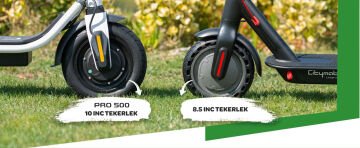 Citymate Pro 500 Watt Elektrikli Scooter 10 inch Şişme Teker Bluetooth Sarı