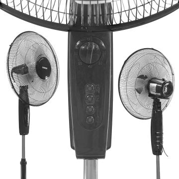 Everest FAN11 Cool Air 16'' 45 Watt 5 Pervaneli 3 Kademe 1200RPM Zaman Ayarlı Vantilatör Siyah