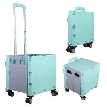 Sunup SN-26966 Katlanabilir Market Pazar Kamp Tekerlekli Alışveriş Arabası 60KG Kapasiteli