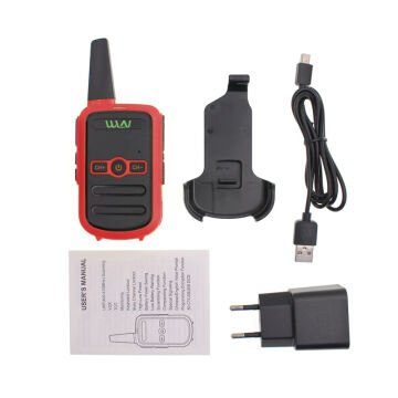Wln KD-C51 16 Kanal 3-5 Km Tekli Kırmızı Telsiz (Şarj Aleti Dahil)