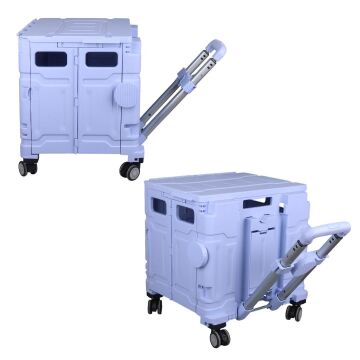 Sunup SN-26967 Katlanabilir Market Pazar Kamp Tekerlekli Alışveriş Arabası 60KG Kapasiteli