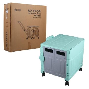 Sunup SN-26968 Katlanabilir Market Pazar Kamp Tekerlekli Alışveriş Arabası 60KG Kapasiteli