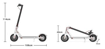 Citymate Urban 350Watt Elektrikli Scooter 8.5 inch Dolgu Teker Beyaz