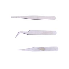 TS-9803 3'lü Metal Cımbız Seti Paslanmaz Çelik (İnce Yuvarlak Kavisli)