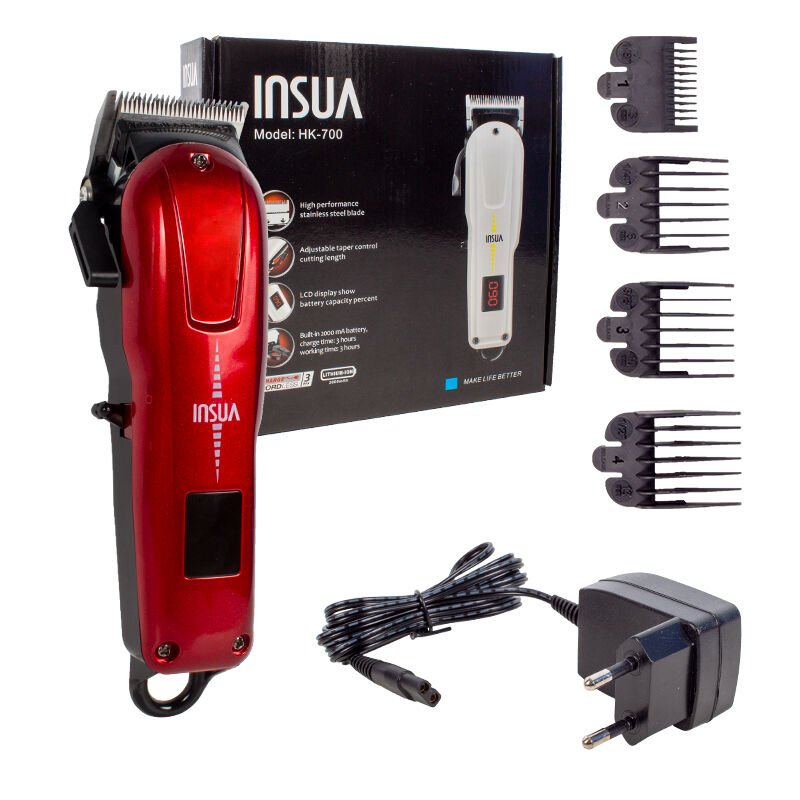 INSUA HK-700 PROFESYONEL ŞARJLI SAÇ KESME TRAŞ MAKİNESİ