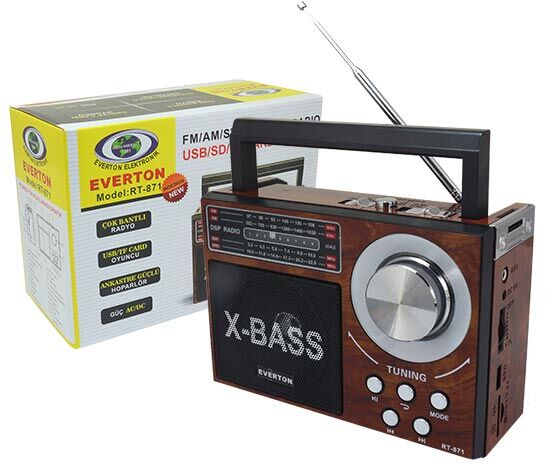 EVERTON RT-857 MÜZİK KUTUSU USB/SD/FM/AW/SW (RT-871)