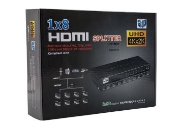 Hytech 8 Port 4K x 2K Hdmi Splitter Dağıtıcı HY-LU8