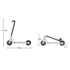 Tomolco H7 250Watt Elektrikli Scooter 8.5 inch Sisme Teker Beyaz