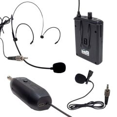 Magicvoice Mv-19599 UHF Kablosuz Enstrüman Uyumlu Jack Girişli İkili Mikrofon Set