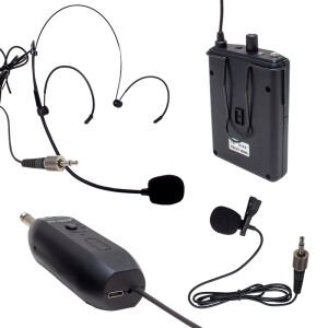 Magicvoice Mv-19599 UHF Kablosuz Enstrüman Uyumlu Jack Girişli İkili Mikrofon Set