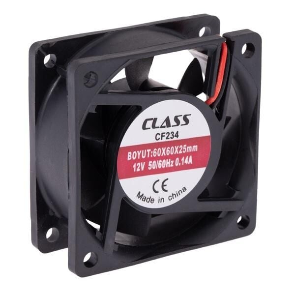 Class CF-234 - 60X60X25 DC 12V  Aksiyel Fan