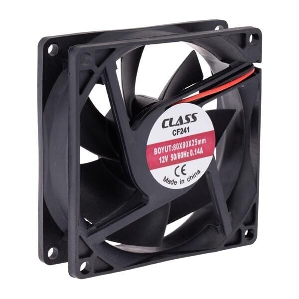 Class CF-241 - 80X80X25 DC 12V  Aksiyel Fan