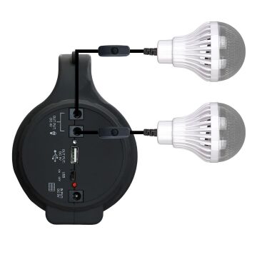 Powermaster 10 Watt 22 Smd Ledli Solar Panelli 3 Ampullü Usb-Mp3-Radyo Destekli Solar Fener YJ-1908TSYK