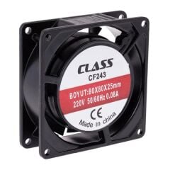 Class CF-243 - 80X80X25 AC 220V  Aksiyel Fan