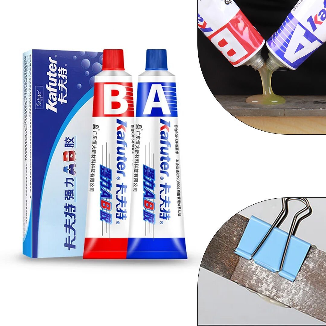 Kafuter Güçlü AB Çok Amaçlı Epoksi Çelik-Ahşap-Metal-Alüminyum Yapıştırıcısı (İran)