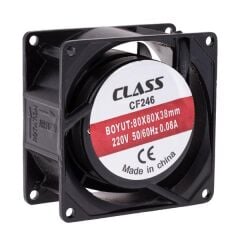 Class CF-246 - 80X80X38 AC 220V  Aksiyel Fan