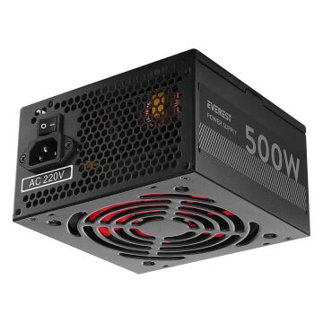 Everest EPS-500A Real 500W 4*SATA 12cm Fanlı Oyuncu PC Destekli Power Supply PSU