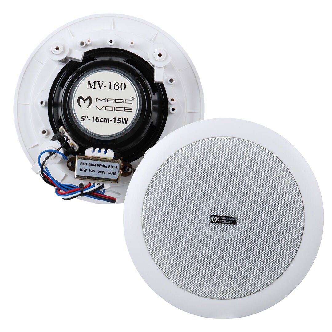 MagicVoice MV-160 16 CM 6'' Tweeterli Beyaz Trafolu Alçıpan Tavan Hoparlör