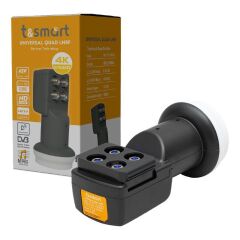 T&Smart 0.1dB Ultra HD 4K Universal Dört Çıkışlı Lnb