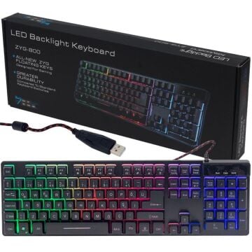 Hello HL-18744 Usb Kablolu Metal Kasa Mekanik Hisli RGB Işıklı Oyuncu Gaming Klavye