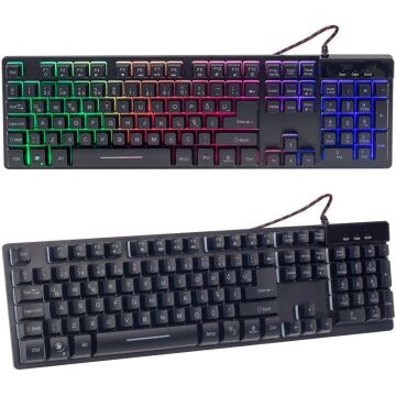 Hello HL-18744 Usb Kablolu Metal Kasa Mekanik Hisli RGB Işıklı Oyuncu Gaming Klavye