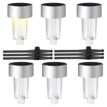 Powermaster PM-26961 Metal Gövdeli Dc 5v Gün Işığı Solar Balkon-Havuz-Bahçe Lambası (6'lı Paket)