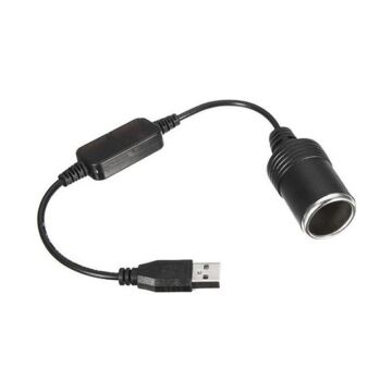 Powermaster PM-5726 USB 2.0 Siyah 5 Volt 2 Amper To 12 Volt 800mAh Araç Çakmaklığına Çevirici