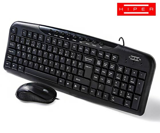 HIPER KM-4000/M-350 USB MULTIMEDYA KABLOLU KLAVYE+MOUSE SET SİYAH