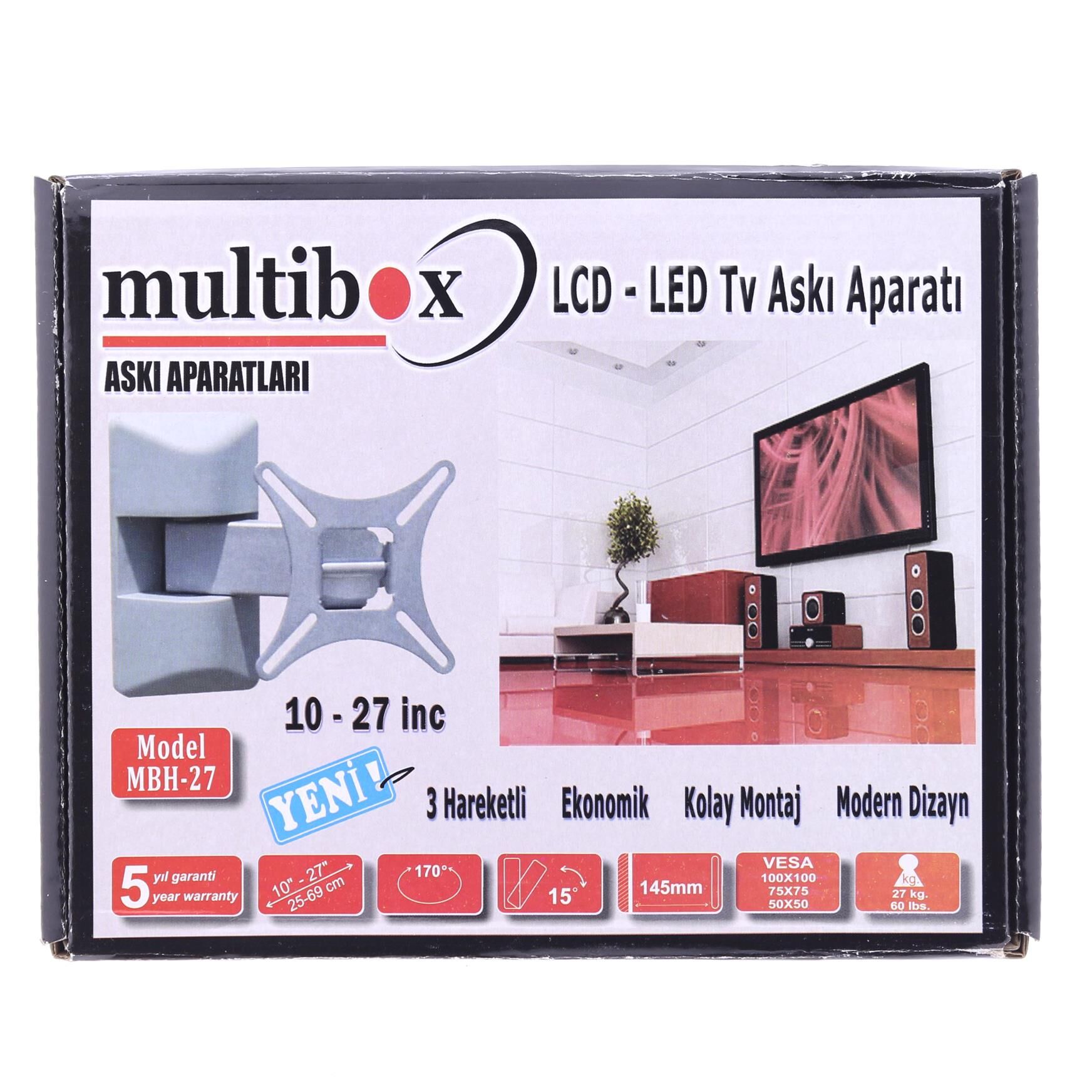 Multibox Mbh-27 Lcd Led Tv Hareketli Askı Aparatı 10''-27'' İnc