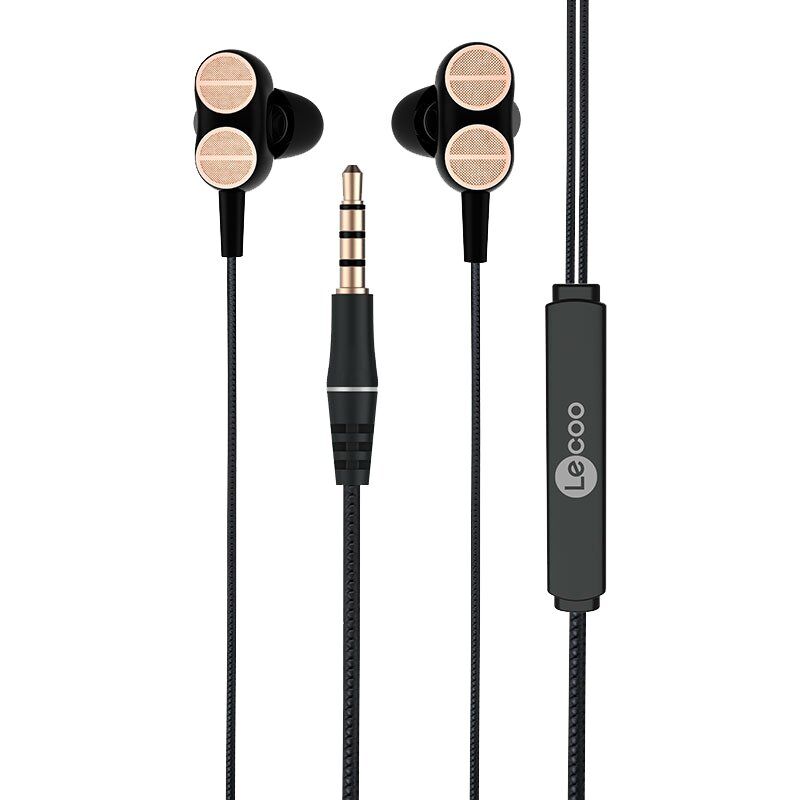 LECOO EH102 3.5MM JACKLI SİYAH KABLOLU KULAK İÇİ MİKROFONLU KULAKLIK