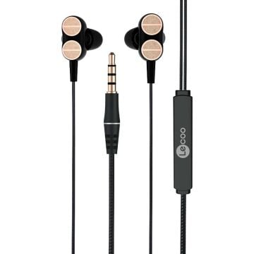 LECOO EH102 3.5MM JACKLI SİYAH KABLOLU KULAK İÇİ MİKROFONLU KULAKLIK