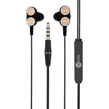 LECOO EH102 3.5MM JACKLI SİYAH KABLOLU KULAK İÇİ MİKROFONLU KULAKLIK