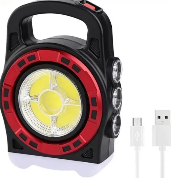 Powermaster HB-6678C Cob Ledli 20 Watt 3 Kademeli Şarjlı USB Çıkışlı Solar Lamba