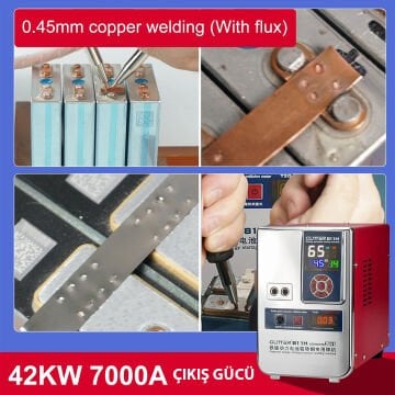 Glitter 811H Şarjlı Pil Profesyonel Bakır - Nikel Punta Kaynak Makinesi 36KW/42KW 7000A