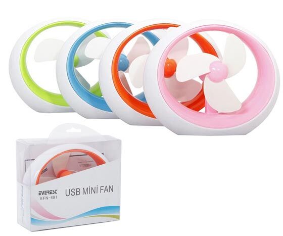 EVEREST EFN-481 RENKLİ MASAÜSTÜ USB FAN