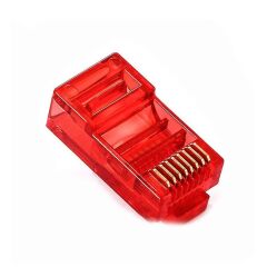 Powermaster PM-22701 RJ45 RJ45 CAT6 8P/8C Kırmızı Soket (100'lü Paket)