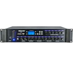 Dexun D-400 500 W USB-SD-BT 4-16 Ohm 6 Bölgeli 2 Mik. 3 Aux Giriş Trafolu Mixer Anfi