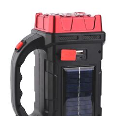 Powermaster HB-1678 Solarlı USB Çıkışlı Şarjlı 38 Watt Kamp Feneri