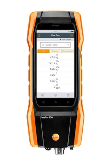 Testo 300 LL Baca Gazı Analiz Cihazı (Yazıcılı Set) 15000 PPM