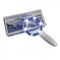 6 Ledli El Büyüteç 75mm 4X Optik Lens