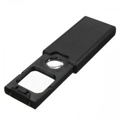 NO.9582 Mor Işıklı Gerçek Olmayan Para Kontrol Büyüteci (4.5x 5x Çift Mercekli)