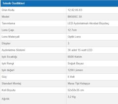 Bakon BK500C LED 3X Akrobat Büyüteç