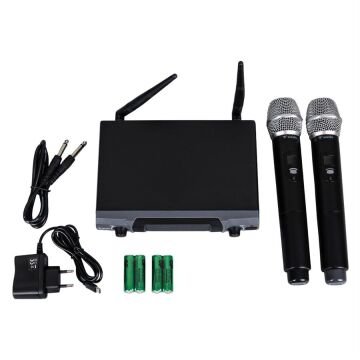 Westa WM-202H 1 Alıcı + 2 El (Lavalier) Kablosuz Uhf Mikrofon Seti