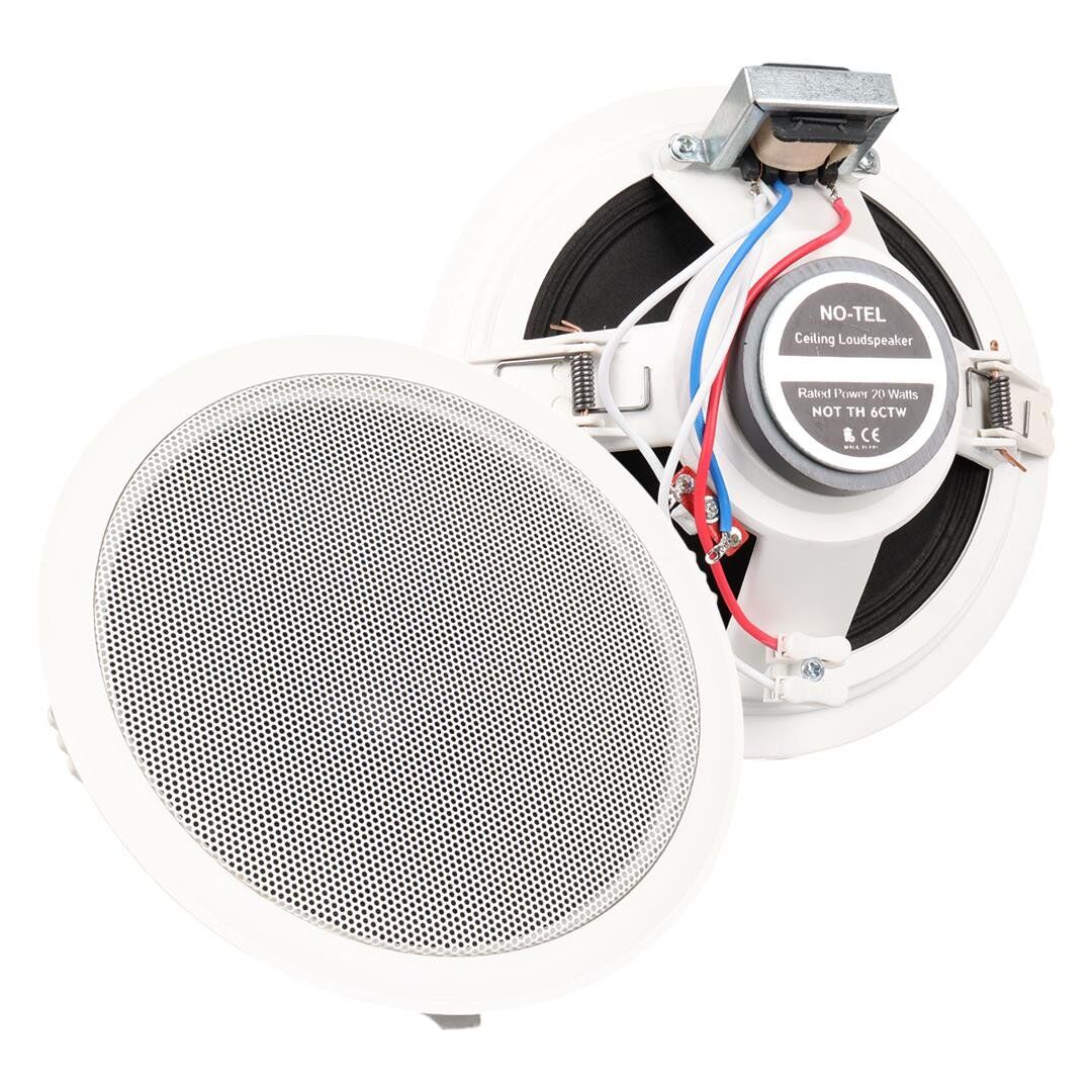 NO-TEL TH6CTW 6'' 16 CM 20 Watt Beyaz Alçıpan Trafolu Hoparlör